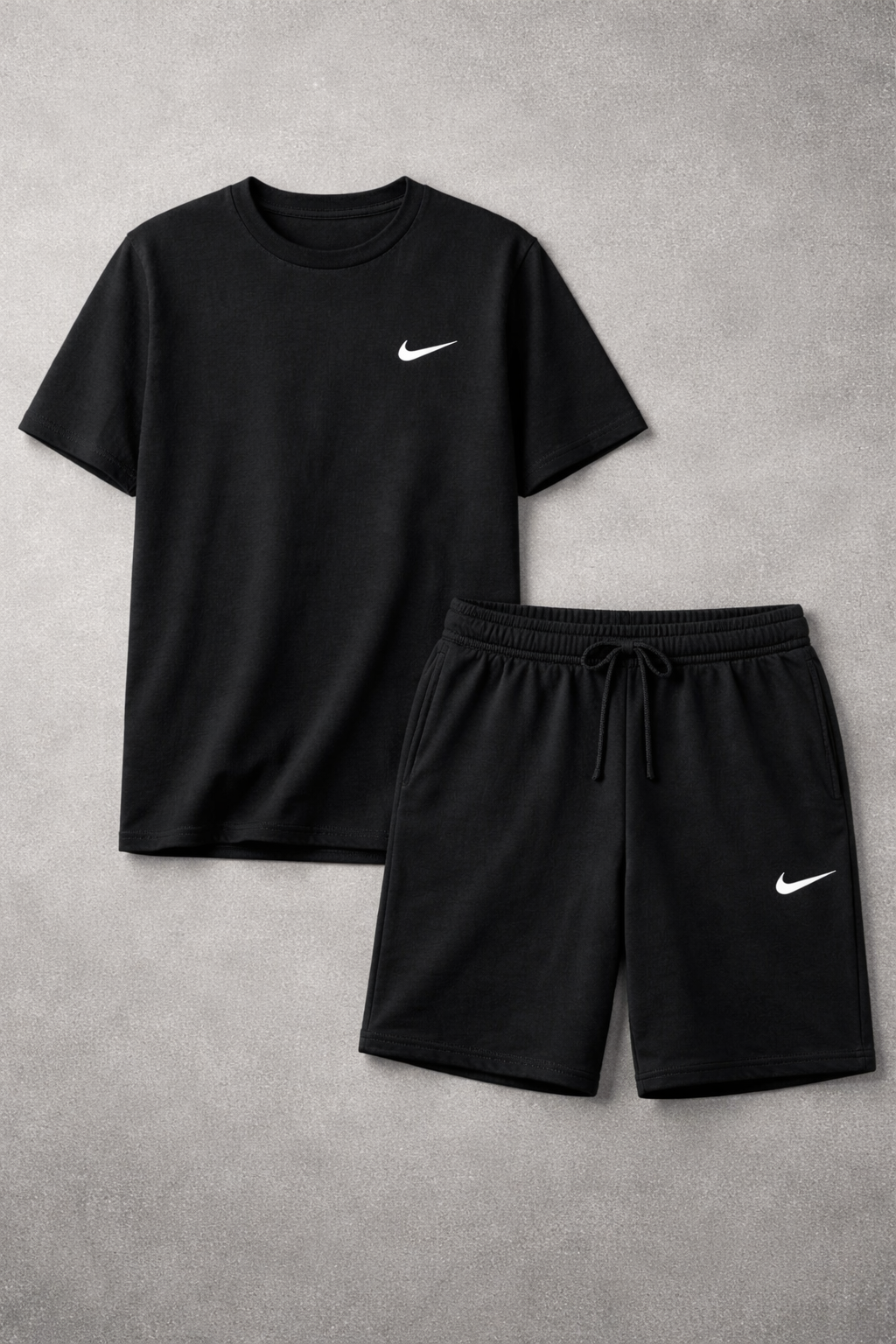 Czarny komplet Nike koszulka + spodenki